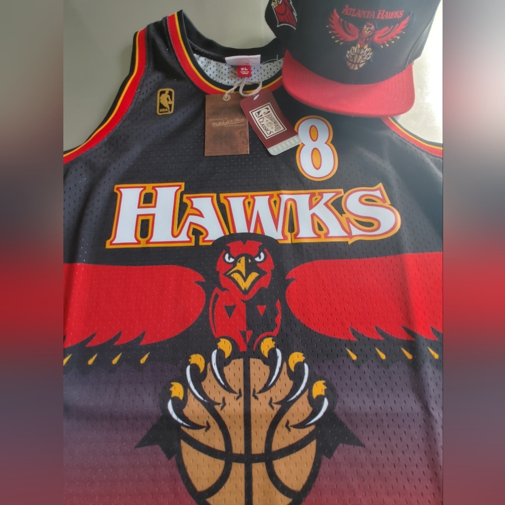 Atlanta Hawks Jersey/Hat NWT